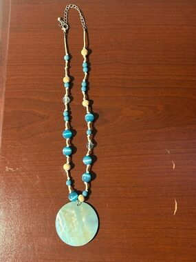 Turquoise Disc Bead Necklace - Women Jewelry